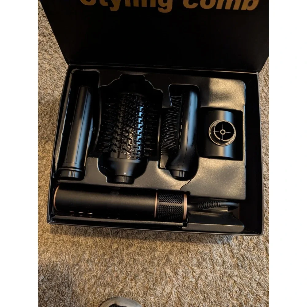 TOMMILI Pro 5 in 1 Hair Styling Tool Set Hair Dryer Styler Black 1300W